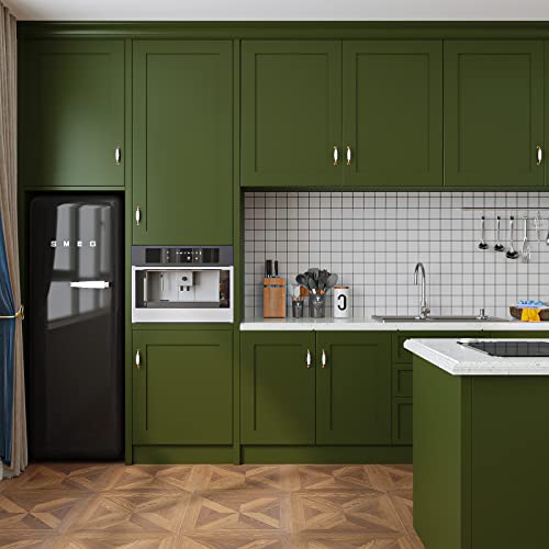 Veelike 15.7''X118'' Olive Green Peel And Stick Wallpaper Green Contact Paper For Cabinets Walls Shelves Waterproof Removable Thick Green Wall Paper Vinyl Roll For Bedroom Bathroom Kitchen Countertops #TOP2