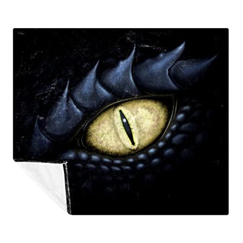 Couverture douce œil de dragon jaune un doudou géant pour la maison - 2