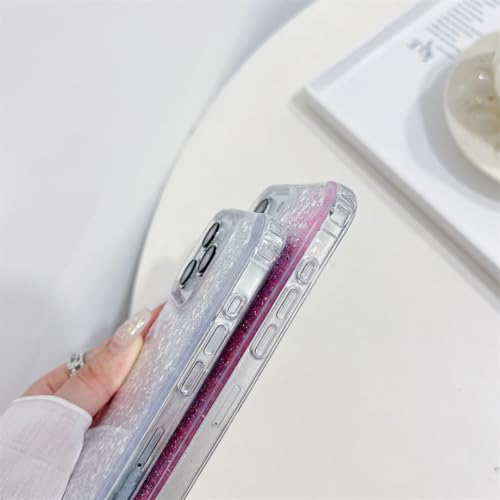 Coque de luxe iPhone 12 Argent avec perles élégantes et paillettes - 3
