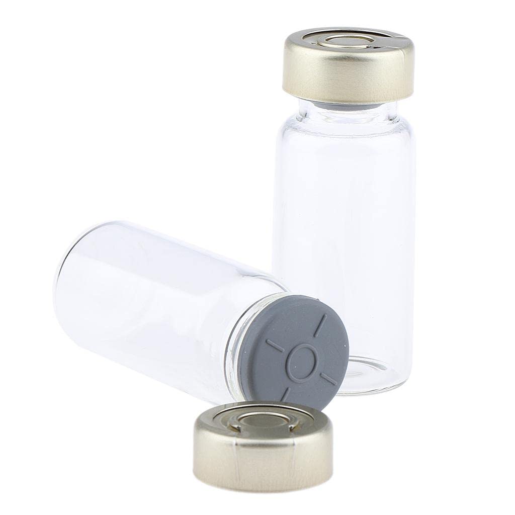 MYADDICTION 20Pcs Empty Sterile Glass Sealed Serum Vials Bottles Liquid Containers 10ml-image-31