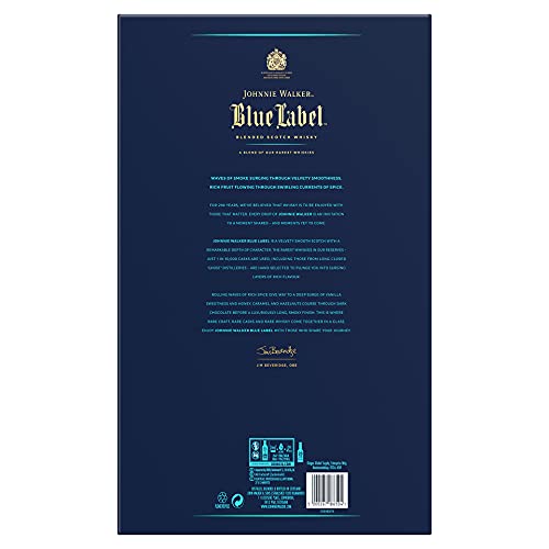 Johnnie Walker Blue Label Blended Scotch Whisky 700ml Geschenkset mit 2 Kristallgläsern – Bild 6