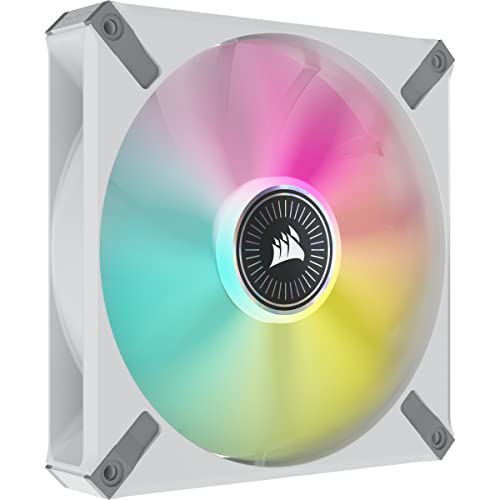 Image of CORSAIR ML140 RGB Elite, 140mm Magnetic Levitation RGB Fan with AirGuide, Single Pack - White Frame