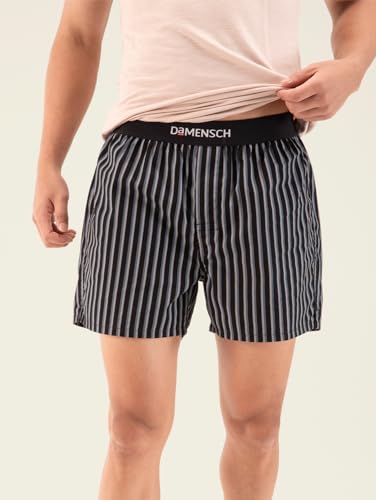 Image of DAMENSCH Printed Breeeze Inner Boxers for Men, Ultra-Light Boxers, 100% Cotton Shorts Pant for, Breathable Woven Inner Cotton Shorts.