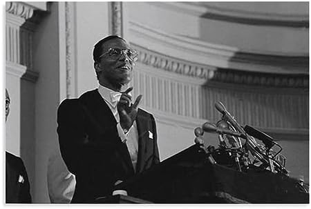 TOYOCC Pastor Louis Farrakhan Inspirational Quotes Portrait Black History Retro Black And White Art Poster Canvas Poster Bedroom Decor Office Room Decor Gift Unframe-style 12x08inch(30x20cm)