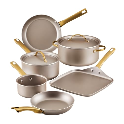 Best Prestige Nonstick Cookware 8 Farberware Radiant Nonstick Cookware/Pots and Pan Set with Lids and Prestige Kitchen Cooking Tools