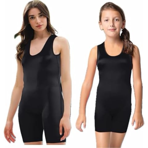 4 Time All American Women’s & Girls’ Black Wrestling Singlet–Comfort, Flexibility, Perfect for Fighting Sports and Training (L, WOMEN) Cover