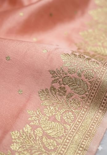 REVIVE ME peach banarasi silk saree – image 3