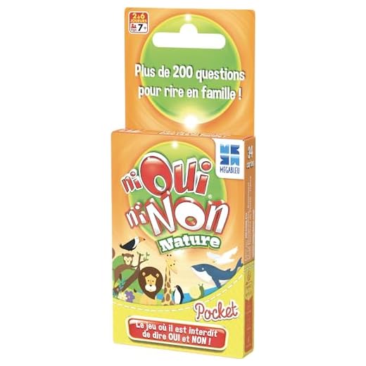 Megableu - 678051 - Jeux de voyage et de poche- Ni Oui/Non Pocket Nature