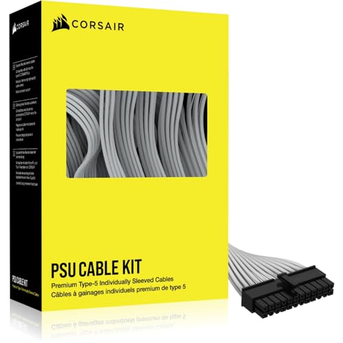 Corsair Premium Einzeln ummantelte Typ-5 PSU-Kabel - Starter-Kit - Weiß