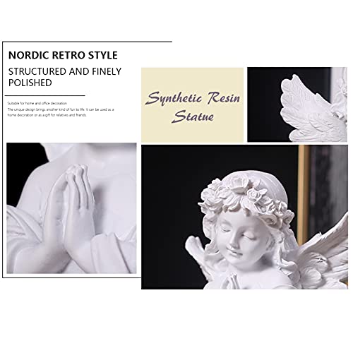Estátua de anjo, resina estátua de anjo Mini estátua orando anjinho Originalidade artesanato de anjo