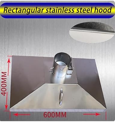 Fume Hood, Stainless Steel Industrial Smoke Collector for Welding and Dust Extraction, 39.4 x 19.7 inches
