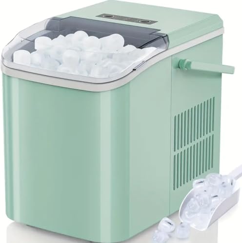 Countertop Ice Maker Auto Cleaning Ice Cubes Bullet Ice Maker Machine Self-Cleaning (Black)