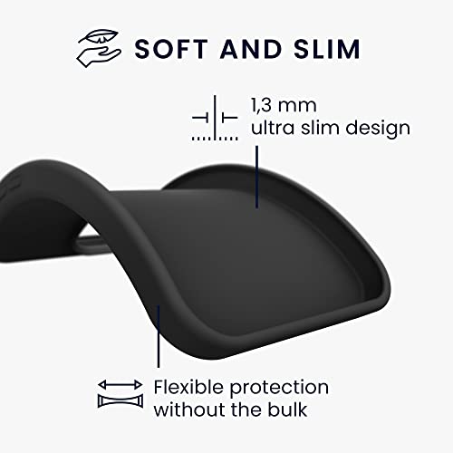 Image of Silicone Back Cover Case for Motorola Moto G60 /G40 Fusion | Slim & Anti-Scratch | Camera Protection | Matte Finish - Black