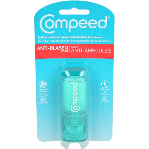 Compeed Anti-Blasen Stick - Schützt unsichbar vor Blasenbildung und Scheuern - Reduziert sofort die Reibung auf der Haut, 1 Stick (8ml)