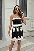 Womens Strapless Dress Off The Shlouder Floral Pri... #1