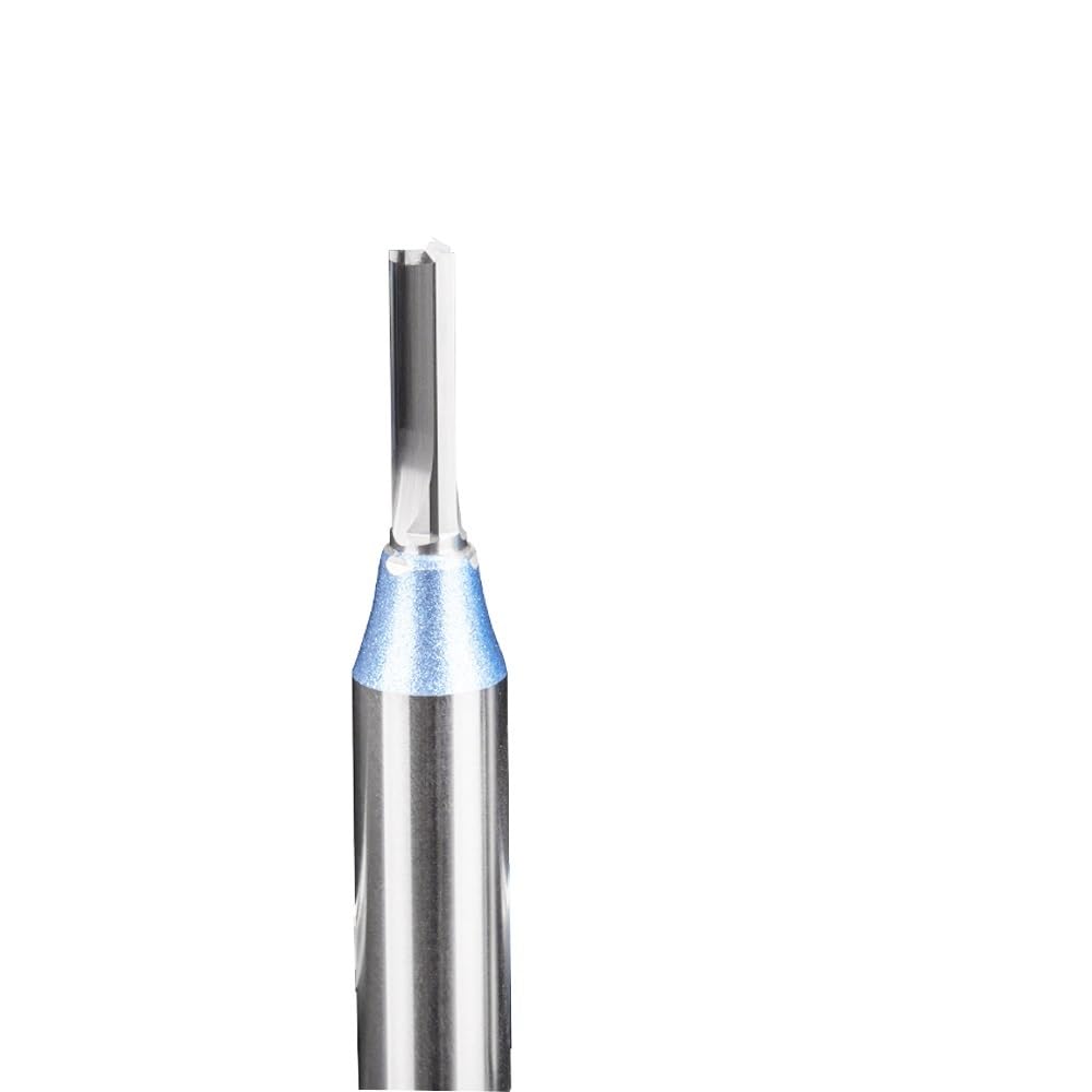 Broca enrutadora recta TCT de 3 cuchillas for madera, herramienta CNC de carburo sólido, fresa for carpintería, corte con ranuras for madera dura MDF(12.7x6x28)