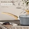 Kitchen Academy Induction Cookware Sets - 12 Piece Gray Cooking Pan Set, Granite Nonstick Pots and Pans Set #4