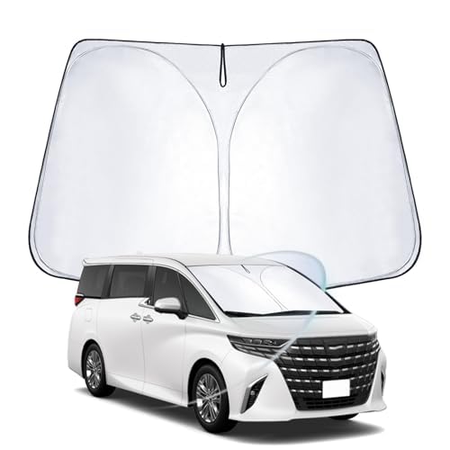 WEIPIN アルファード ヴェルファイア 40系 専用 サンシェード フロントガラス用 暑さ対策 軽量 コンパクト 紫外線カット 劣化防止 折りたたみ収納 Alphard Vellfire 4代目 専用 サンシェード 車 フロント ガラス用 シンシェード 車 日除け UVカット断熱 遮光 車中泊 日よけ 車用 サンシェード カーテン カスタム 内装 パーツ