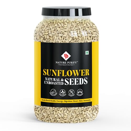 Image of Nature Purify Sunflower Seeds 1kg - Premium Snack Seeds for Cooking, Baking, and Snacking | Natural, Crunchy & Versatile |