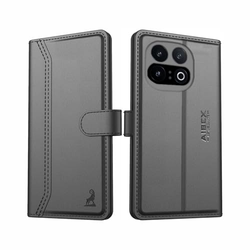 Image of AIBEX Compatible for iQOO 15 5G Flip Cover Leather Finish | Inside TPU with Card Pockets | Wallet Stand | Complete Protection Flip Case Black