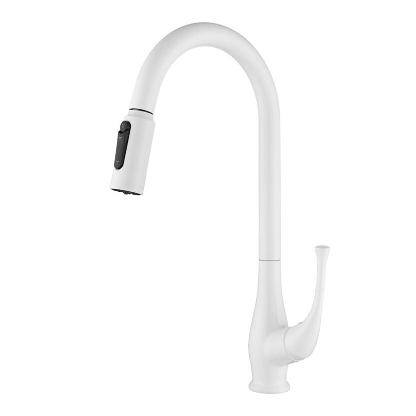 Robinet de cuisine 3 voies blanc mitigeur évier douchette extractible orientable 360