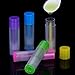 eBoot 50 Pieces Lip Balm Empty Container Clear Tubes with Twist Bottom and Top Cap, 3/16 Oz (5.5 ml) (Multicolor)