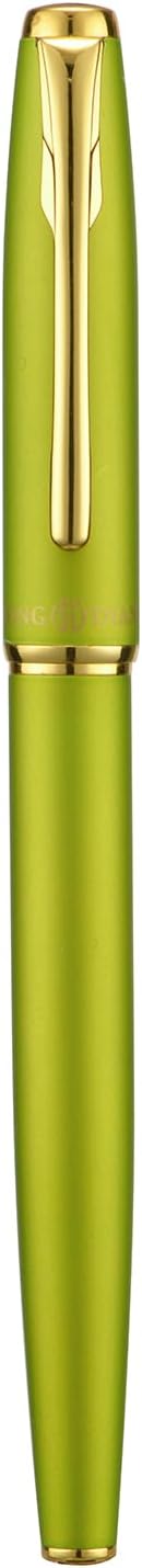 HONG DIAN 519 Fountain Pen Extra Fine Hooded Nib, Mustard Yellow & Classic Retro Design Metal Pen with Ink Converter