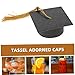 TEHAUX 15pcs Graduation Party Decorations Graduation Hat Goblet Lid Mini Hat Goblet Cover Grad Caps for Cups Graduation Bottle Cap Covers Graduation Cap Goblet Lid Mini Grad Hat Cotton