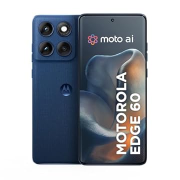 Smartphone Motorola Edge 60 5G - 512GB 24GB (12GB RAM+12GB Ram Boost) Tela Quad-Curve moto AI 50MP Sony Camera ultrarresistencia militar IP68 + IP69 - Azul Marinho