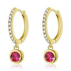 Gold Plated-Rose Red CZ