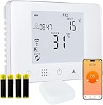CRONOTERMOSTATO WIFI A BATTERIE PROGRAMMABILE SMARTPHONE APP ALEXA TERMOSTATO CALDAIA DA PARETE O BOX 503 con Gateway Zigbee