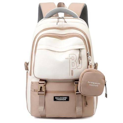 Image of EXVITO Backpack Bags for Women with Small Zipper Pouch College Bag for Girls, School Bags for Girls 13-14 years with Cute Accessory 18.1 Inch Book Backpack for School, Camping, Travel