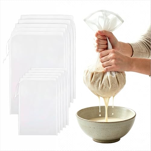 10 Pack Dual-Size Nut Milk Bags
