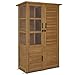 M MCombo Gartenschrank Gartenhaus Holz Wetterfest, Gerätehaus Garten Outdoor Wasserdicht, für Außenbereich Balkon Terrasse, Gartenhütte mit 3 Herausnehmbaren Ablagen 55×110×175 cm, 0130D (Natur)