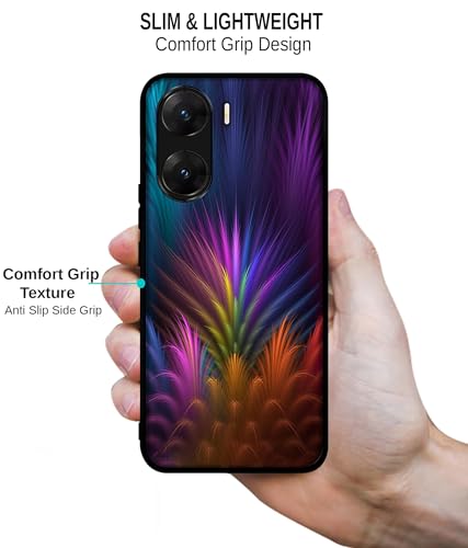 Image of Multicoloured Design Premium 2D Printed Metal Back Case Cover for Vivo V29E 5G
