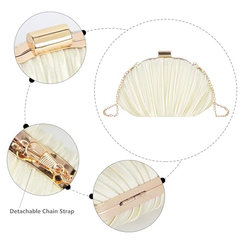 Image of Women Seashell Evening Bag Purse Mermaid Chain Strap Clutch Handbag Shoulder Bag | Seashell