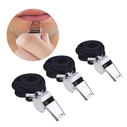 3 Silbatos de Metal de Acero Inoxidable para Deportes miniatura 5