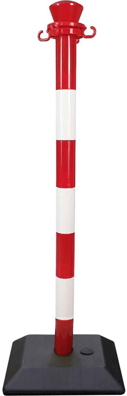 Poteau ABS monobloc base lestée signalisation bicolore de sécurité routière