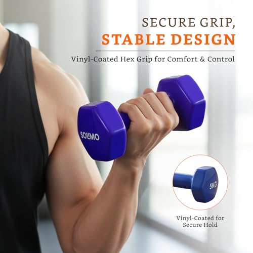 Image of Amazon Brand - Solimo Vinyl Dumbbell