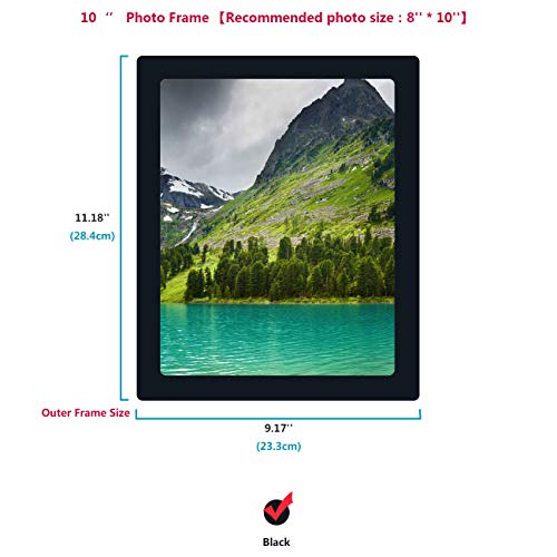 Magnetic Photo Frames,Sooard 4 Sets Double Layer Magnetic Picture Frames 8X10,Photo Collage For Refrigerator, Fridge, Office Cabinet And Wall Decoration (Black) #TOP1