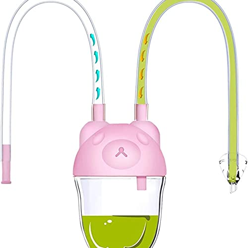 鼻吸引器幼児、病院グレードの鼻くそ除去剤、衛生安全、BPAフリー、使いやすい (ピンク)