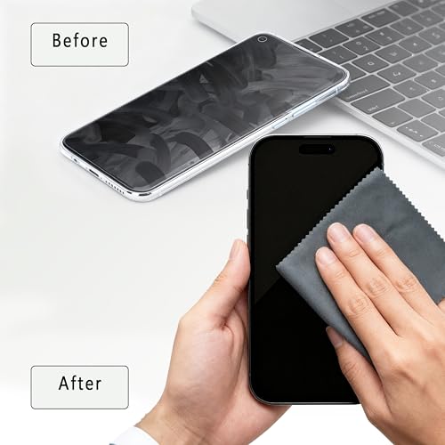 Xcdhemde® 8 Piezas Gamuza Limpia Gafas de- 20x21 cm, Paño de Limpieza de Microfibra, Utilizado para Limpiar Lentes, Gafas, Pantallas, Teléfonos Móviles y Computadoras, Reutilizable (Gris) - imagen 5