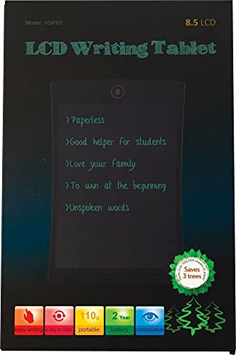 Image of Syga LCD Writing Tablet 8.5inch Colorful Doodle & Scribbler Boards, Lightly Learning Toys Drawing Pads for for Kids and Adults at Home,School or Travel (White)