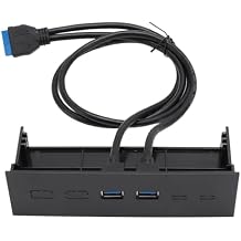 5.25 Inch Front Panel USB Hub,USB Hub with USB3.0 Ports,2 Port USB 3.0 Hub for PC, Optical Drive Front Panel Computer Case Expansion Board,Fits 5.25 PC Computer Case