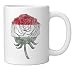 Hungarian Flag Rose Hungarian Women Vintage Ceramic Mug, White