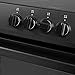 COSMO COS-ERD304K-BK 30 in. Stellar Collection 5.0 cu. ft. Electric Range with 4 Burner Glass Cooktop and Convection Oven in Matte Black