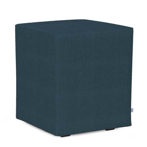 Howard Elliott Slipcover for Universal Cube Ottoman, Sterling Indigo