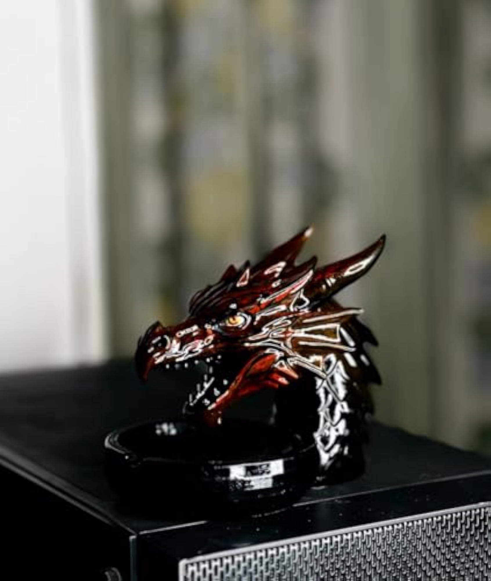 3D Printed Dragon Head Ashtray, Unique Decor
