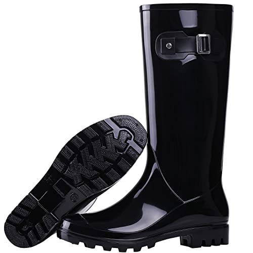 Image of Asgard Women's Tall Rain Boots Waterproof Knee High Rainboots Rubber Garden Boots