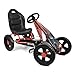 Hauck Cyclone Pedal Go Kart with Adjustable Bucket Seat, 12 Inch EVA Foam Plastic Wheels, Handbrake for Rear Wheels - Ride On Toy for Kids 4-10 years